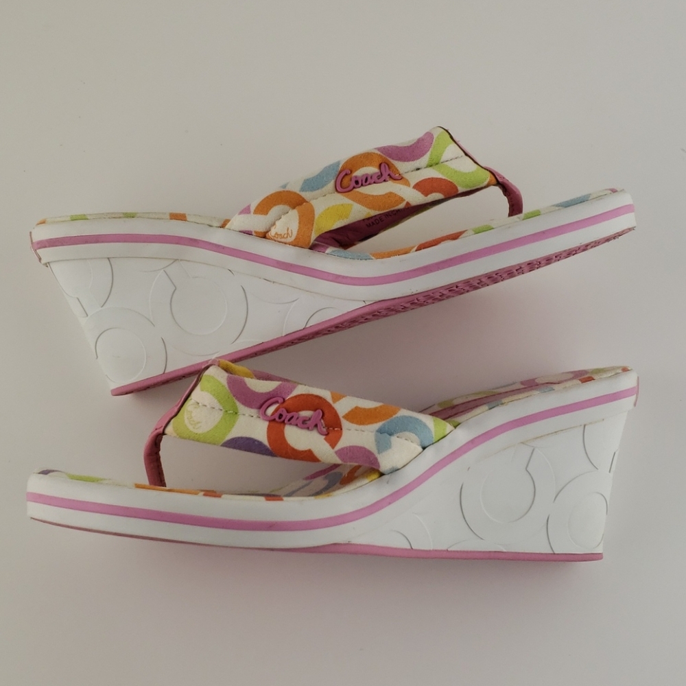 Coach Dalores Wedge Thong Sandal Size 6